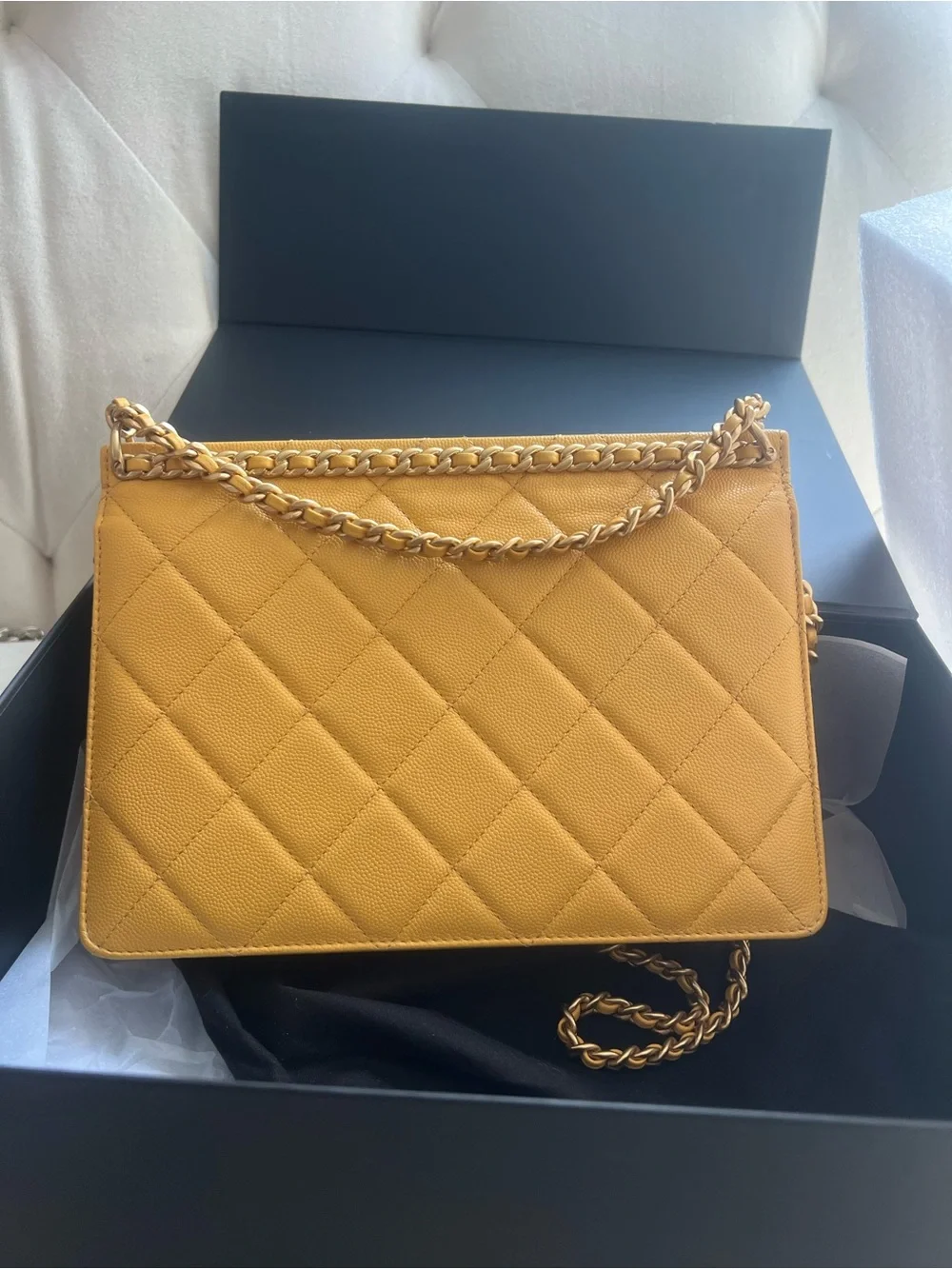 Chanel Caviar Frame Chain Flap Bag